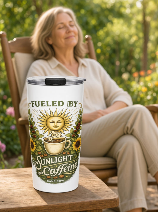 Fueled by Sunlight and Caffeine – Garden Lover Coffee Tumbler