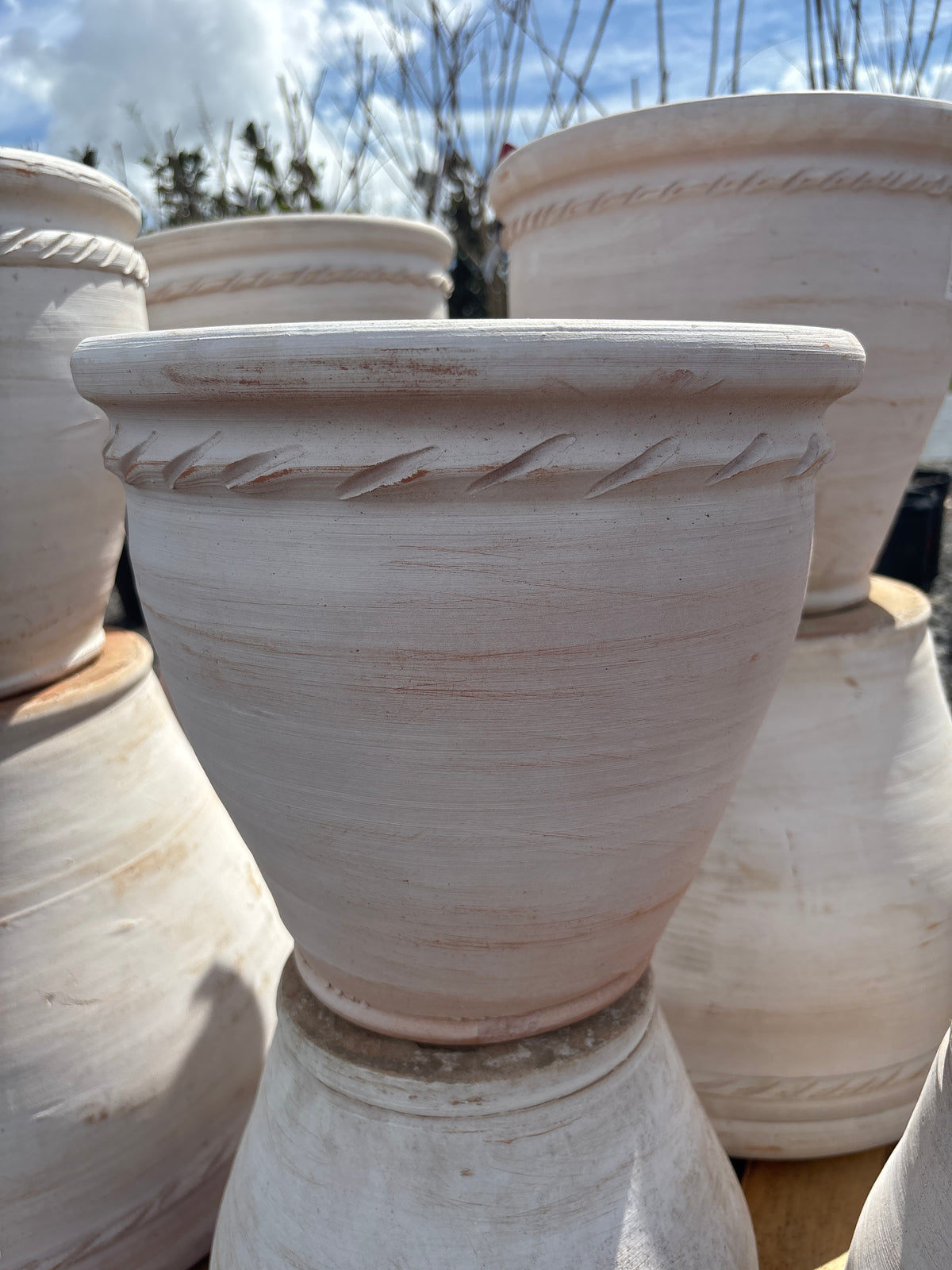 White Pakistani Rope Planter