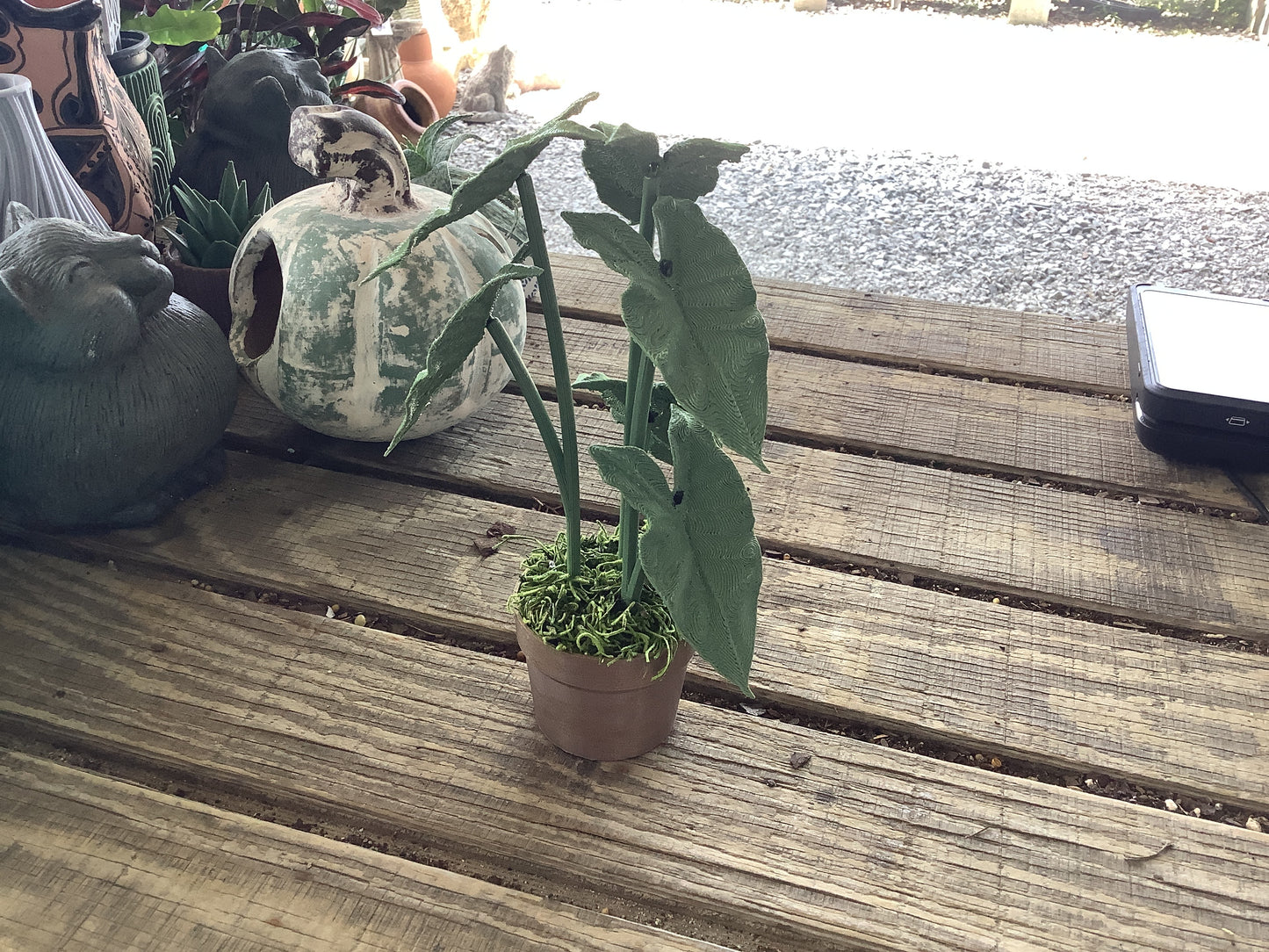 12” Alocasia  fake plant