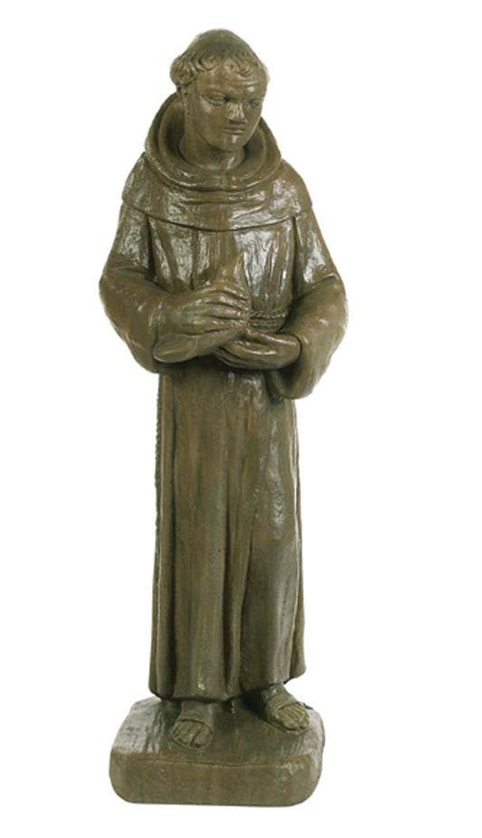 St Francis Holding Dove Statue