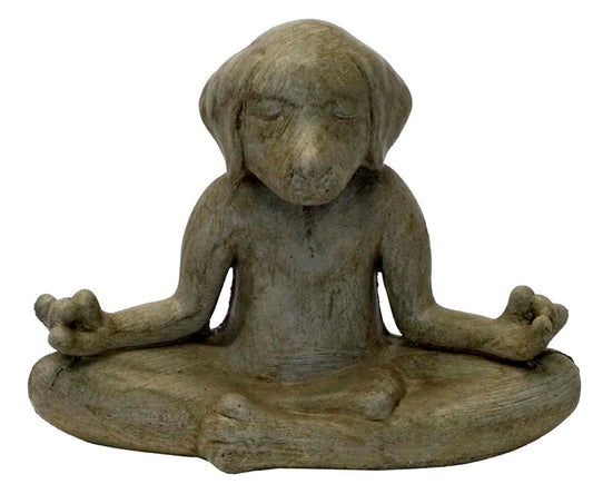 Meditating Dog Statue