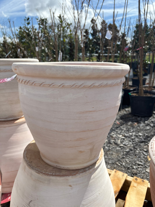 14” White Pakistani Rope Planter