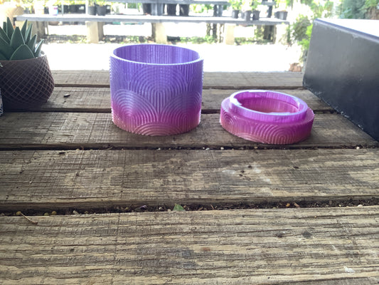 4in Geometric planters/detachable tray