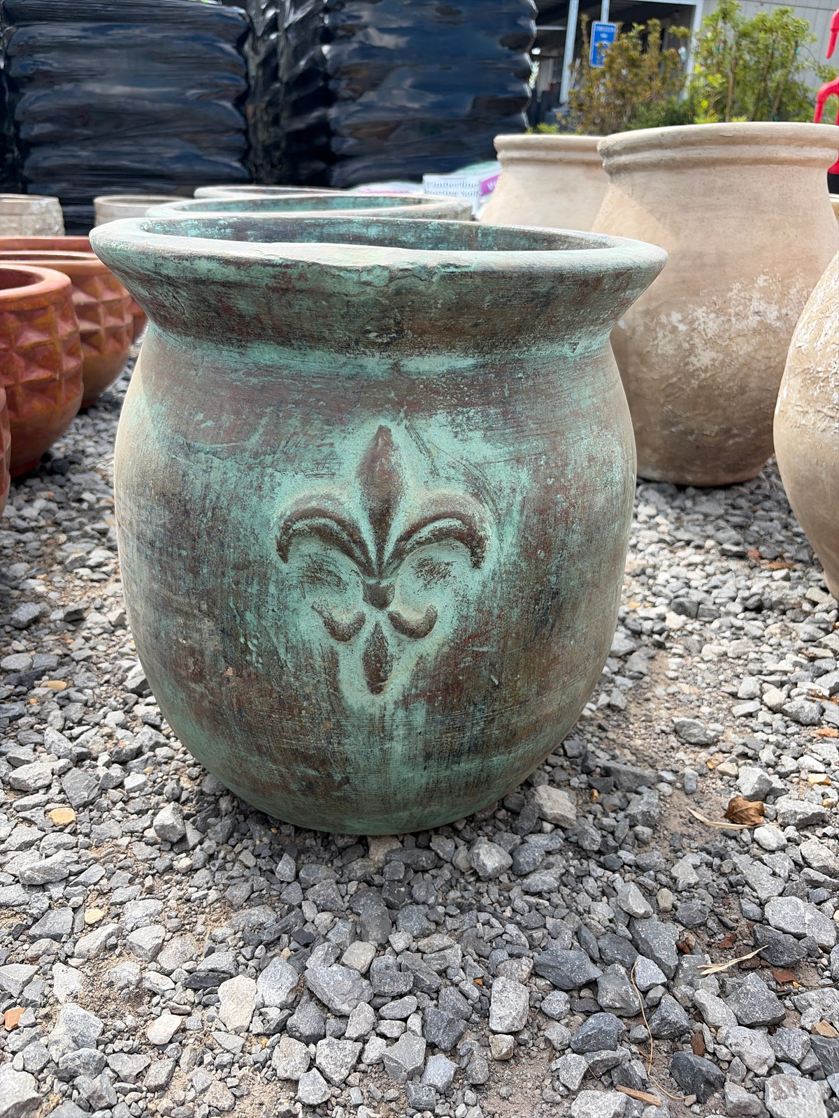 Liz Flower Bag Clay Planter