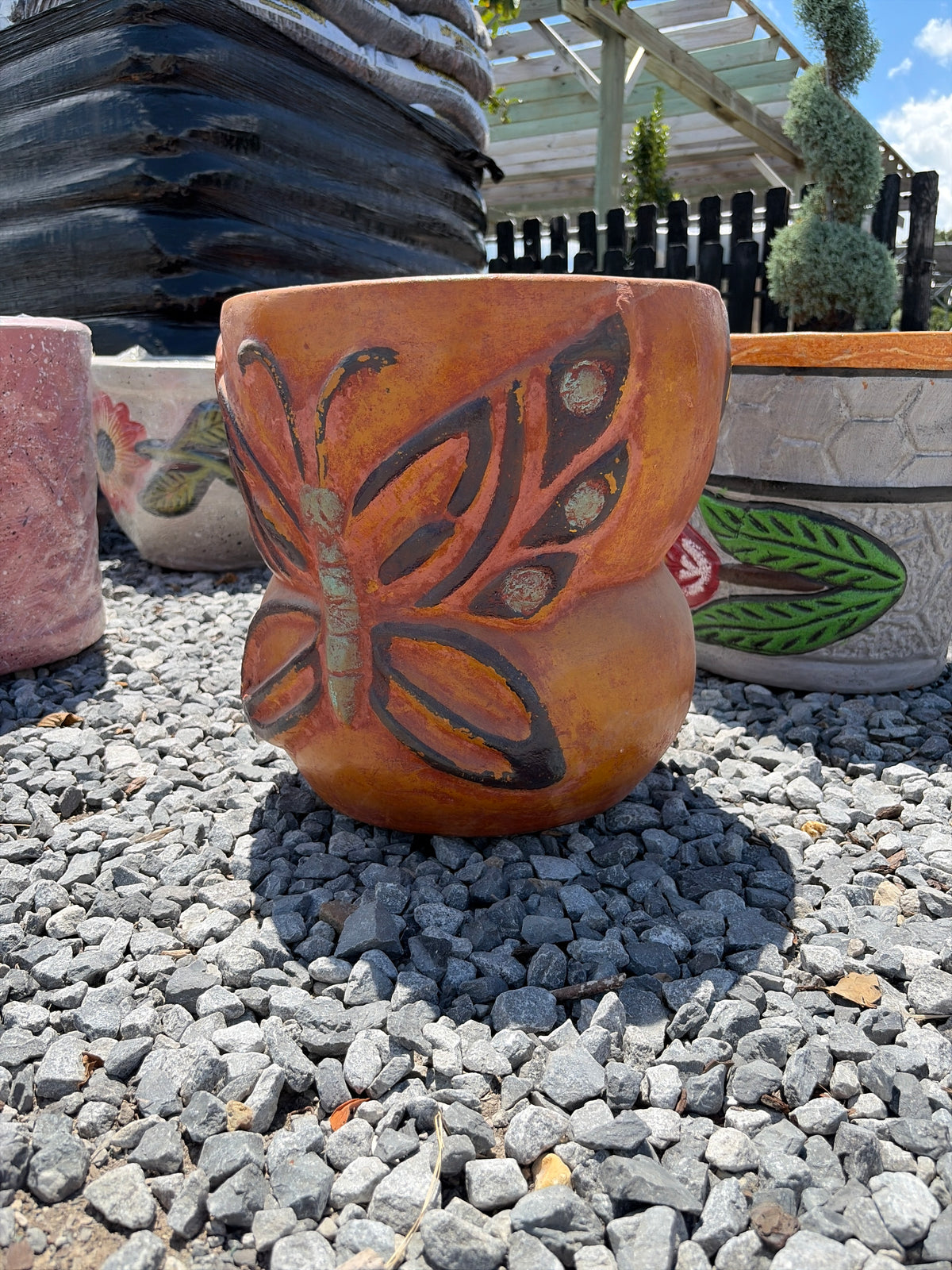 Medium Butterfly Clay Planter