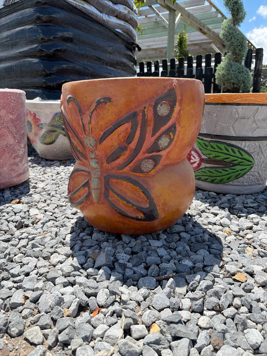 Medium Butterfly Clay Planter