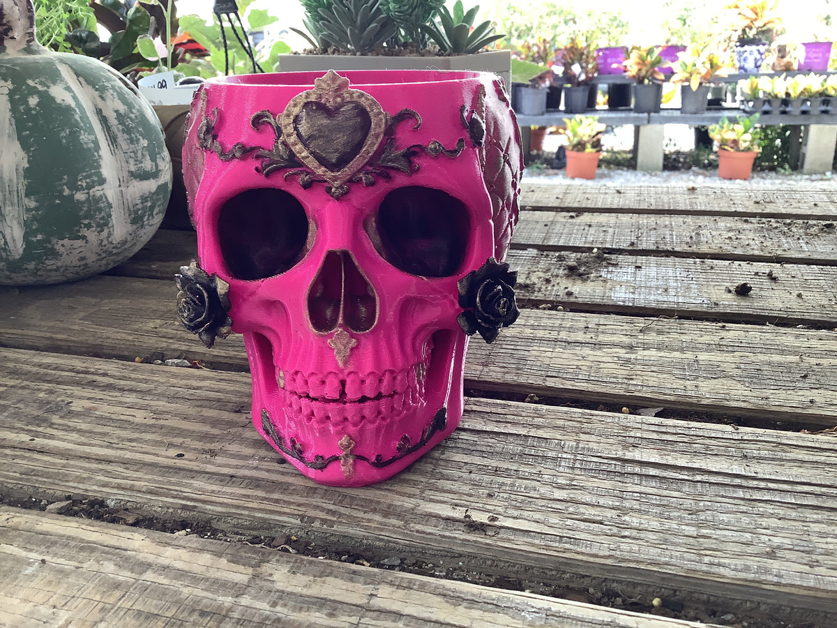 Skull planter