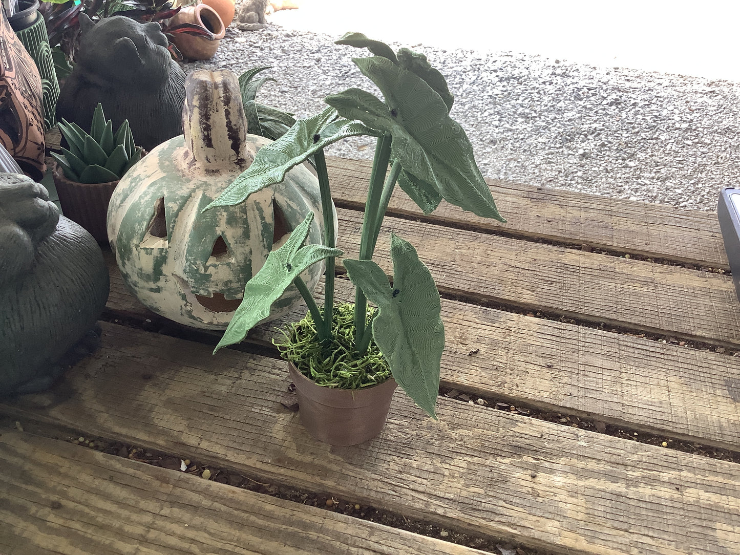 12” Alocasia  fake plant