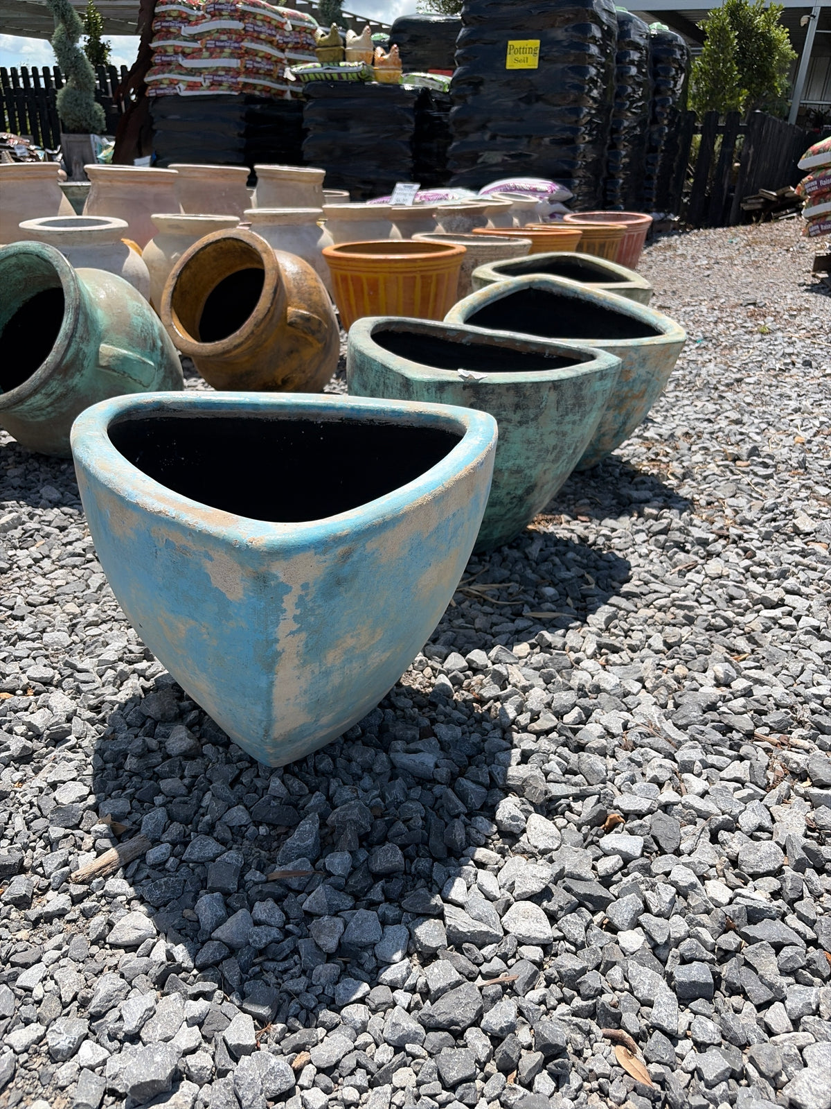 Clay Triangle Planter